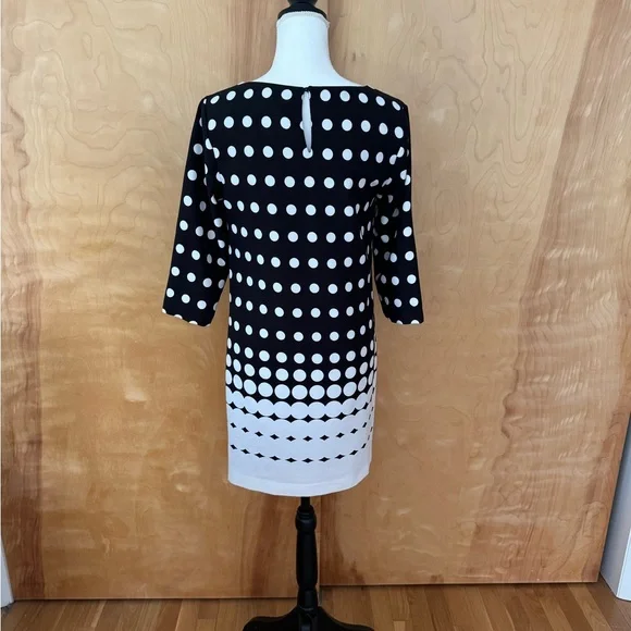 Banana Republic black and white polka dot shift dress - Picture 3 of 4